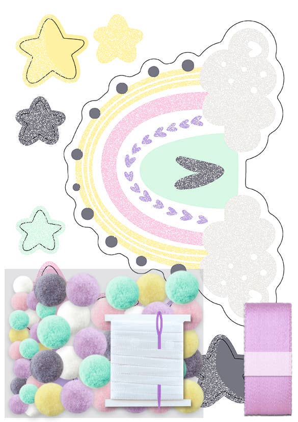 Rainbow decoration set