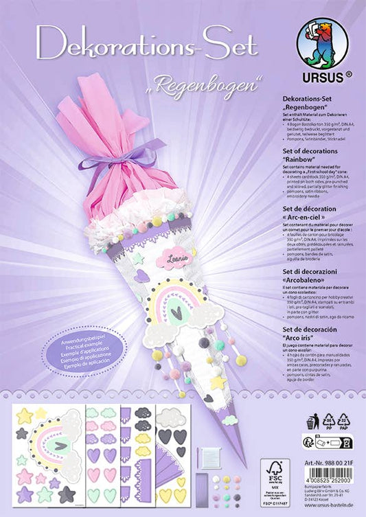 Rainbow decoration set