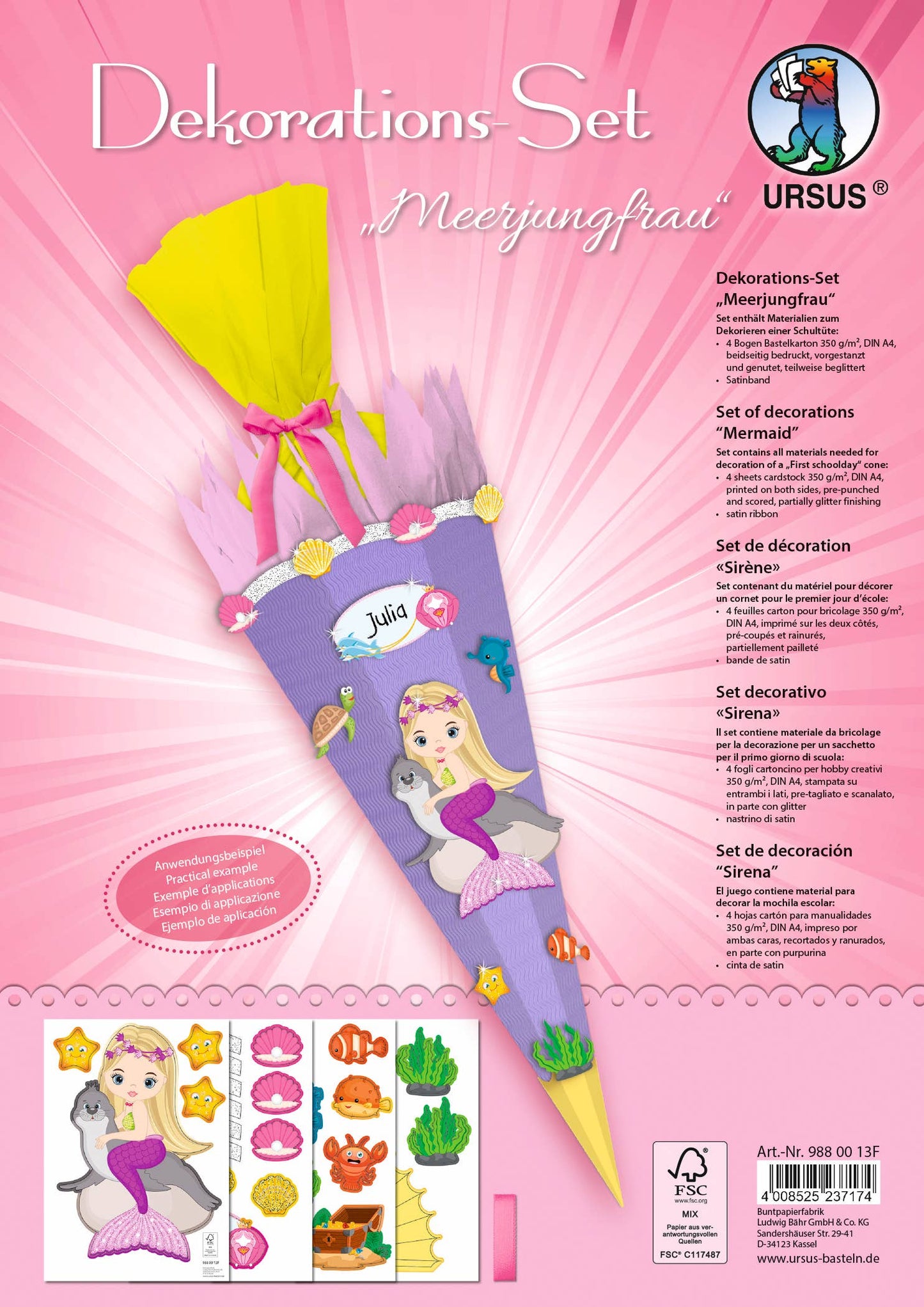 Mermaid decoration set