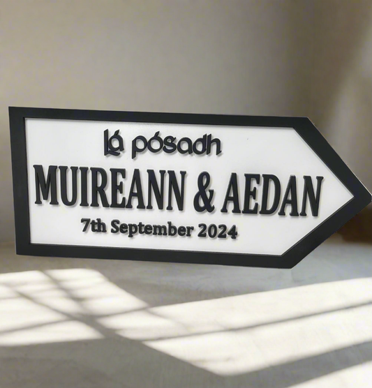 Irish Road Sign Wedding Customised