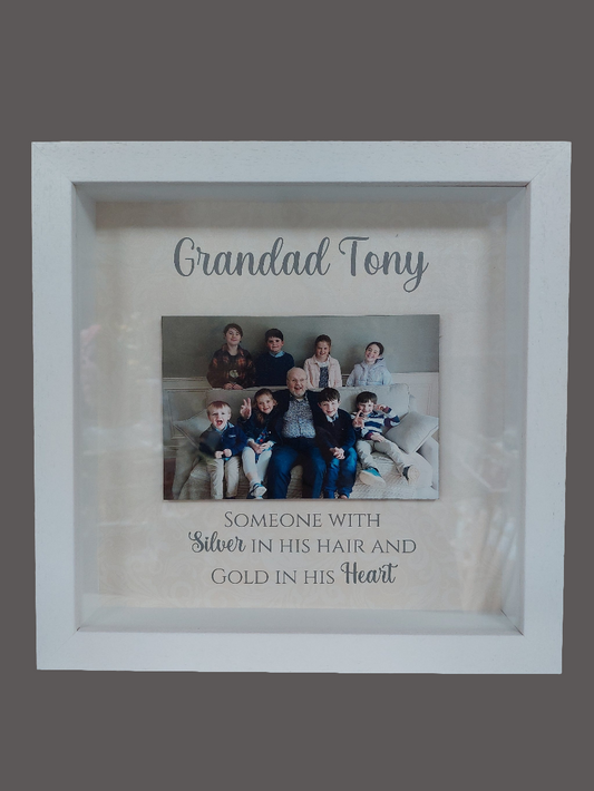 Personalised "Silver in his hair" Frame