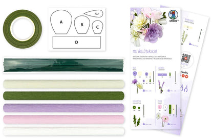 DIY Set Crepe Paper Flowers "Purple"