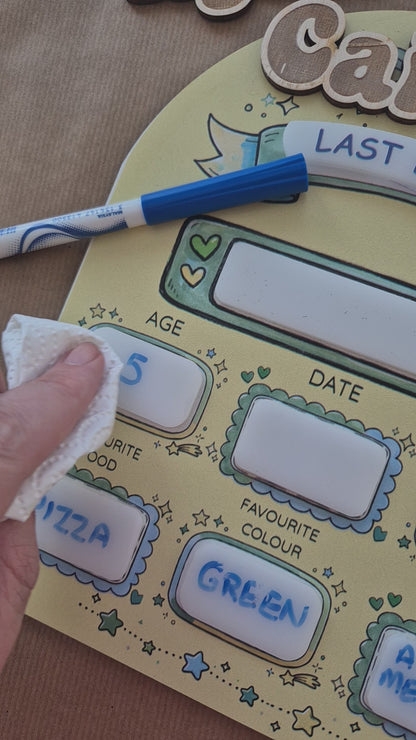 Reusable First Day & Last Day of School Milestone Sign | Back to School Gift. Blue