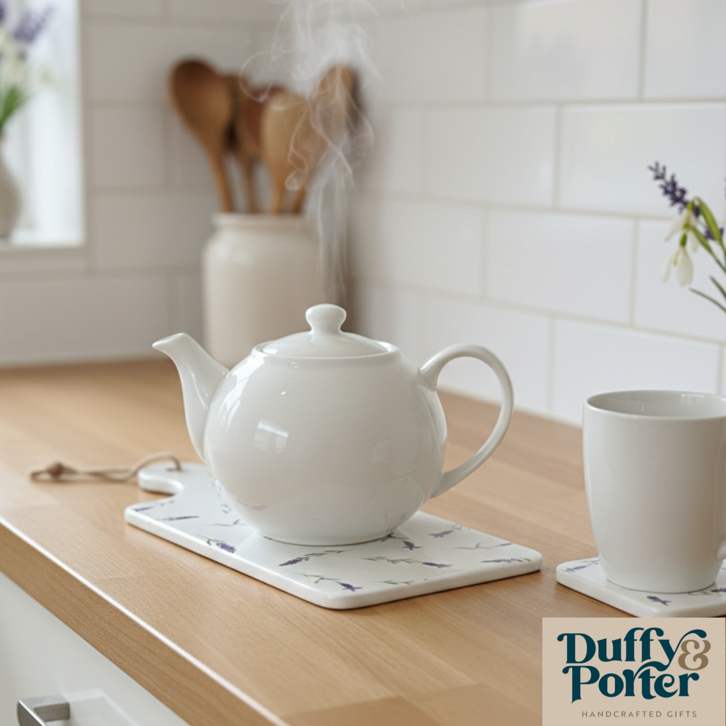 Ceramic Trivet Lavender