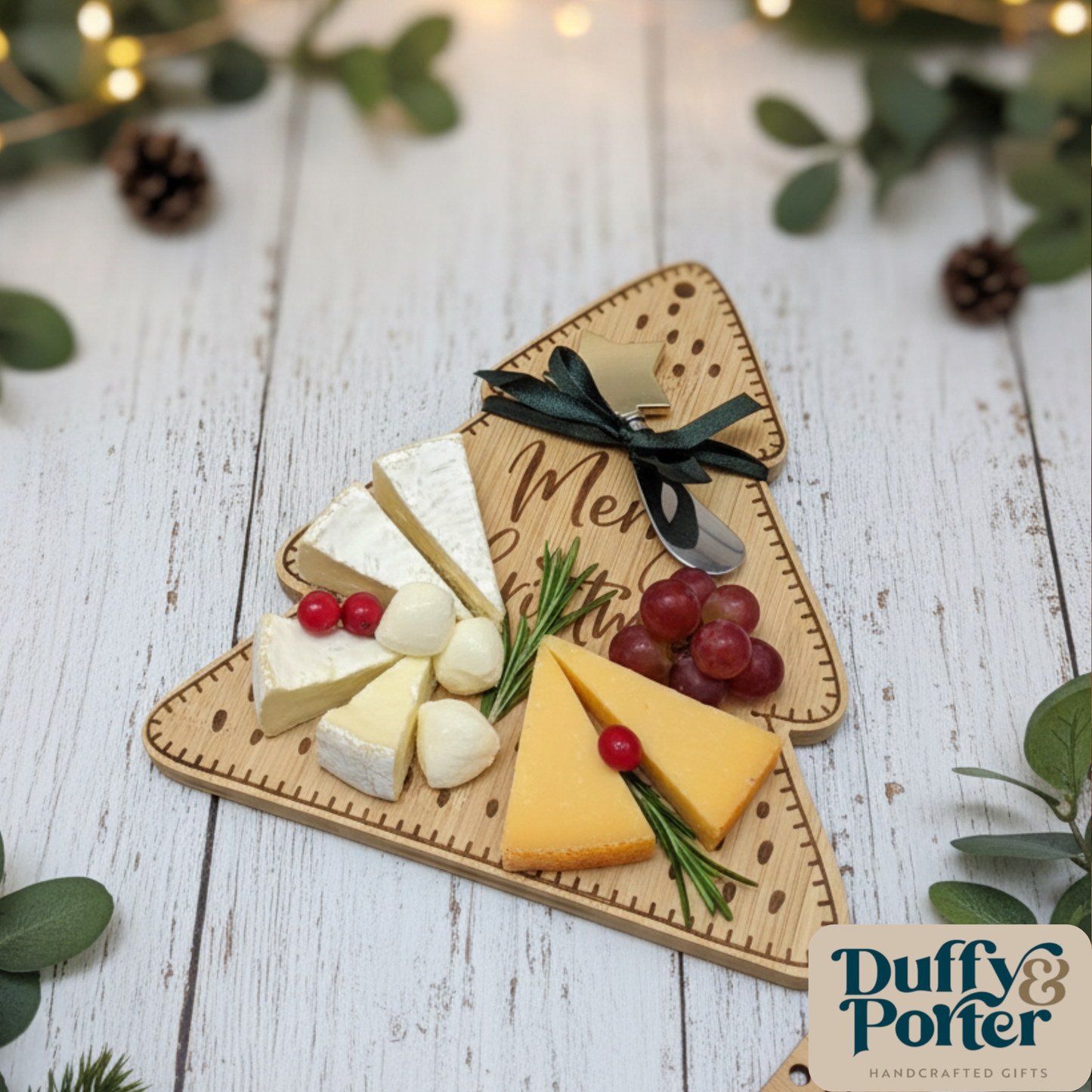 Bamboo Christmas Tree Cheeseboard