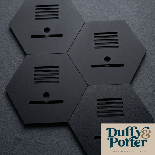 Elegant Hexagon Rosette Display