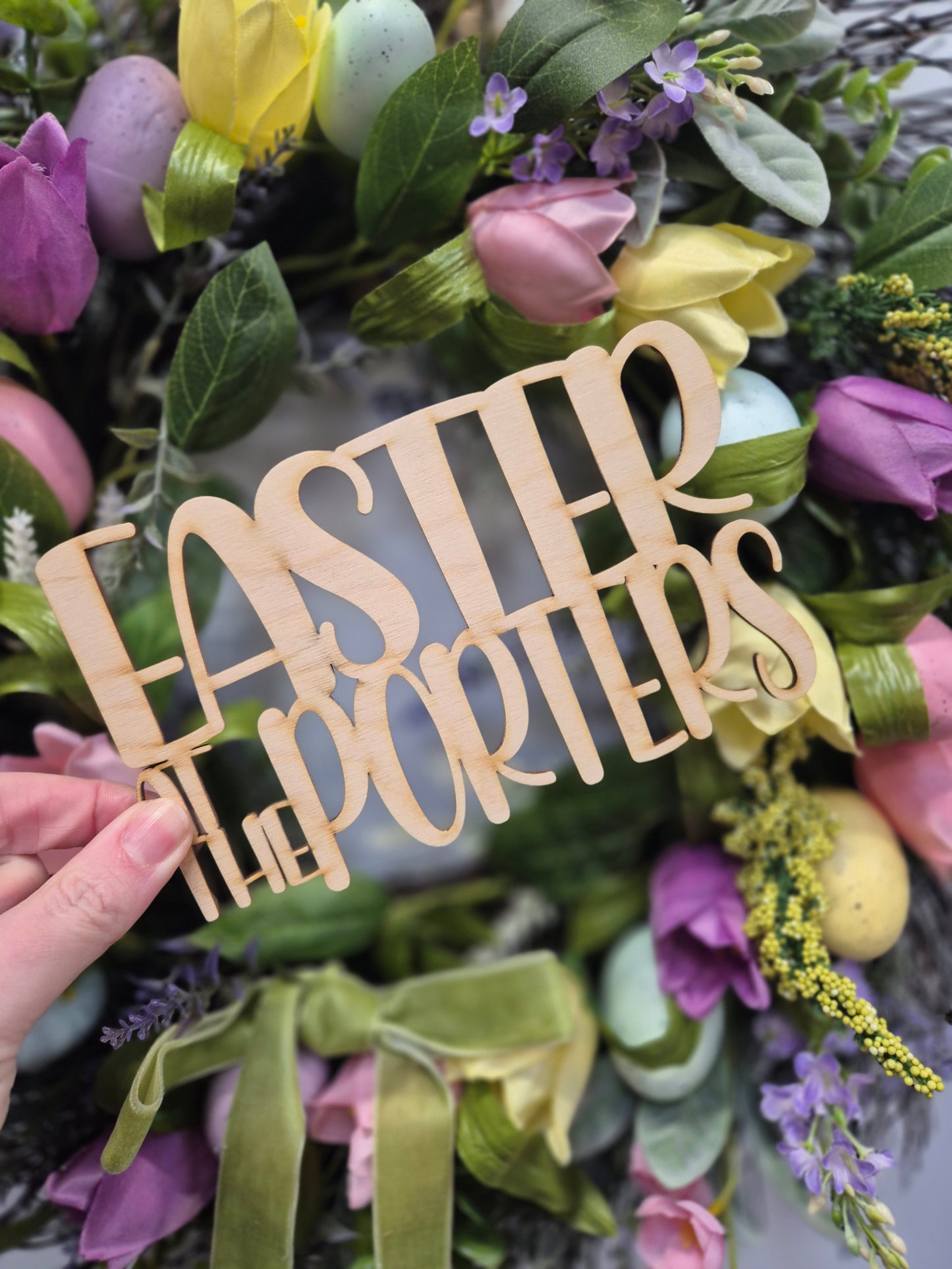 Personalised Easter Wreath insert