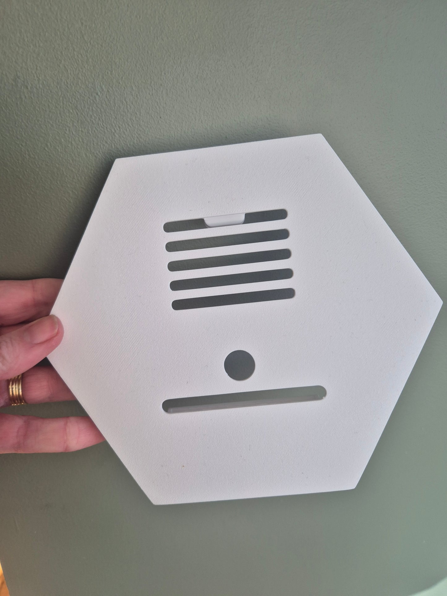 Elegant Hexagon Rosette Display