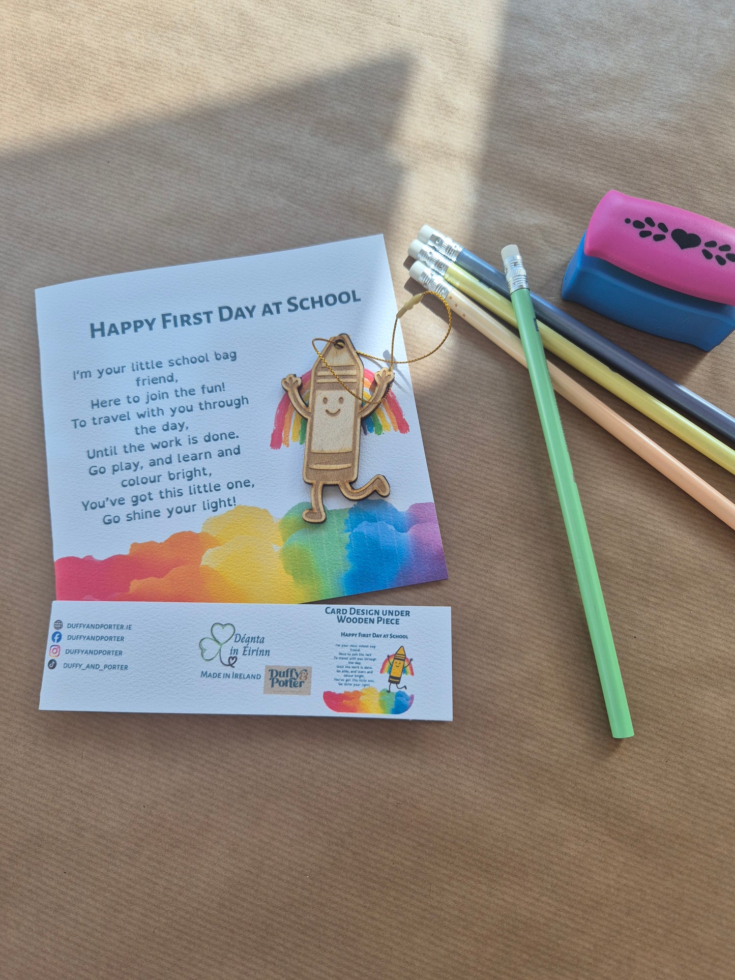 First Day at School - Le Grà Keepsake Card