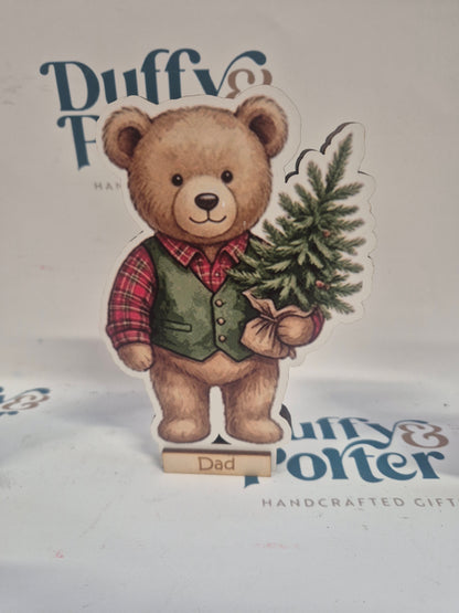 Personalised Teddy Christmas Decoration