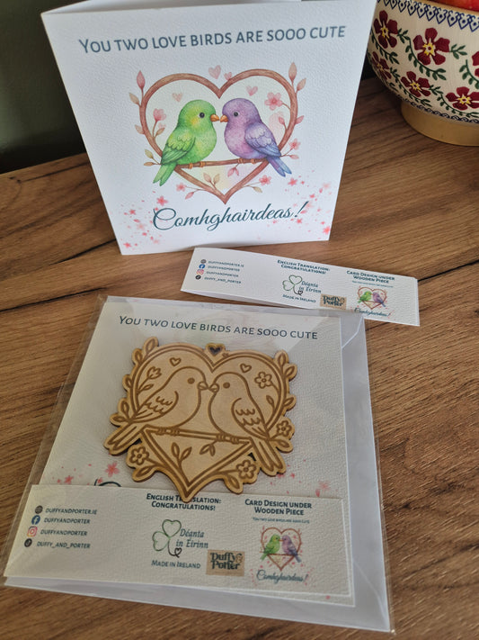 Love birds - Congratulations - Keepsake Card