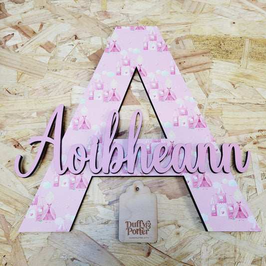 Princess Theme Initial with Name