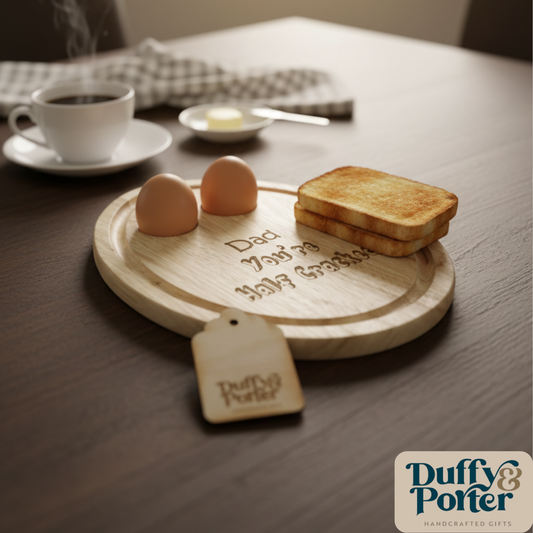 Personalised "Half Cracked" board - Egg