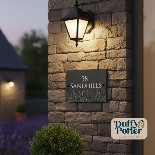 Slate House Sign - Lavender
