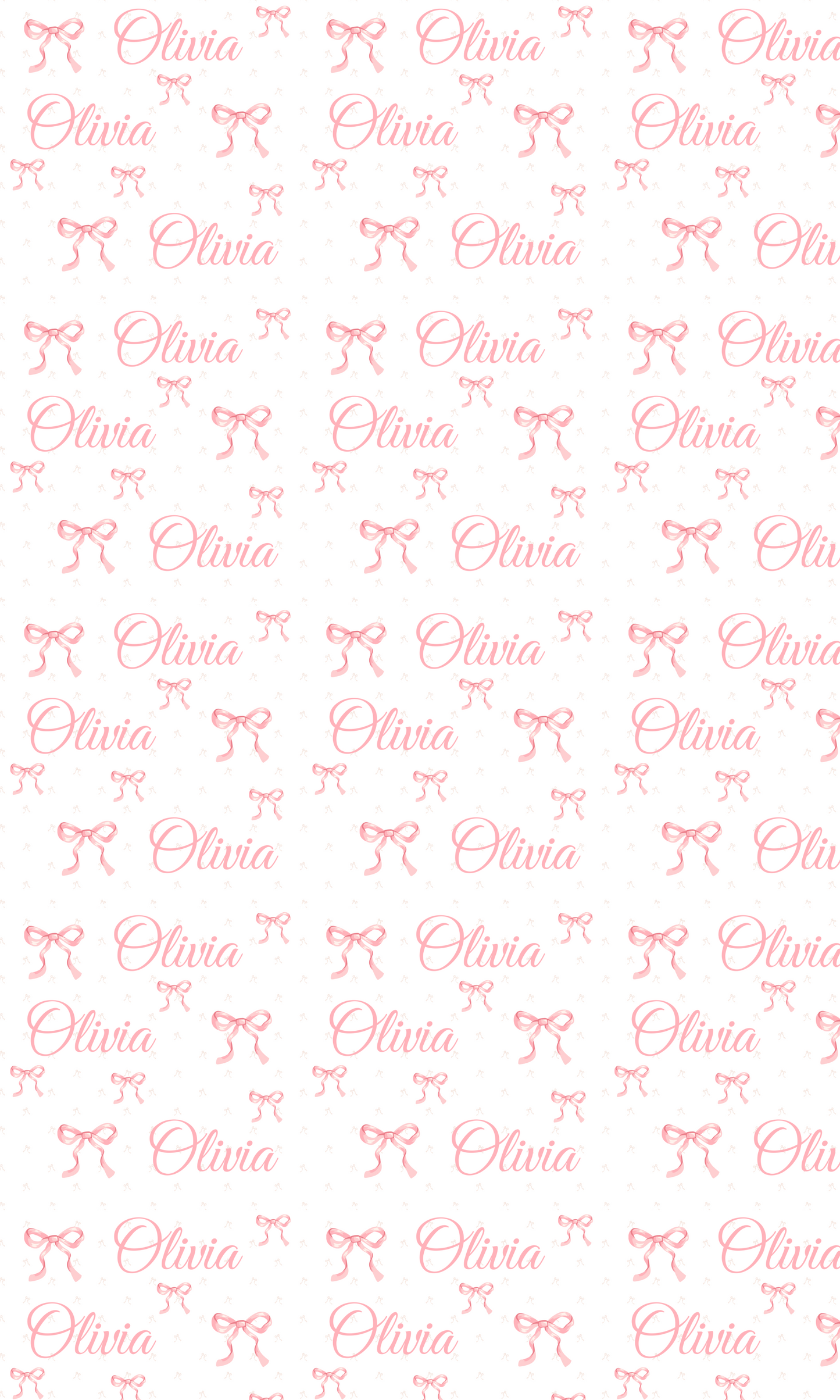 Personalised Christmas Pink Bow Wrapping Paper | Eco-Friendly Gift Wrap Ireland