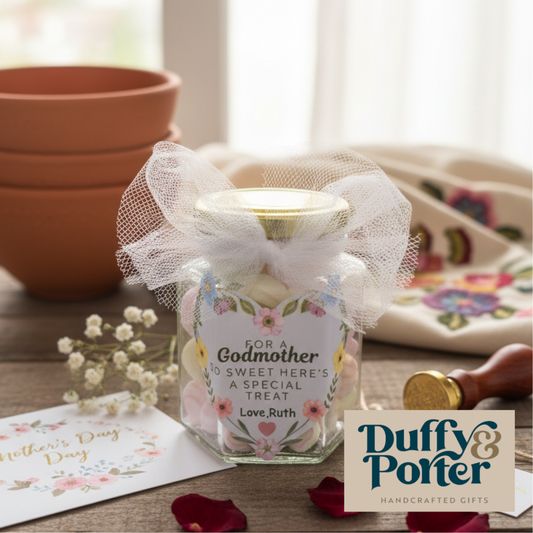 Personalised "Jar of Hearts" for Godmother