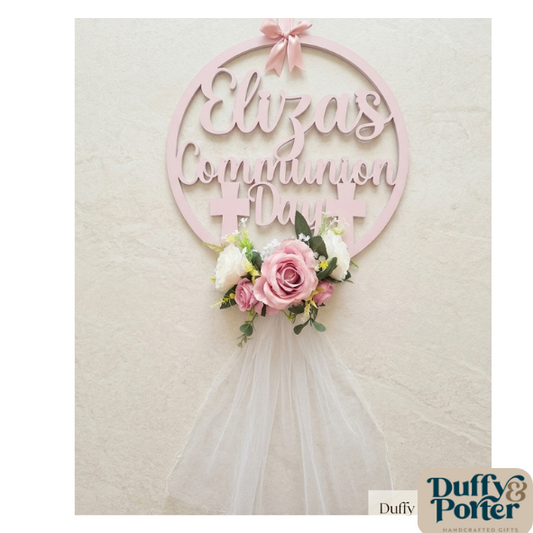 Floral occasion hanging hoop