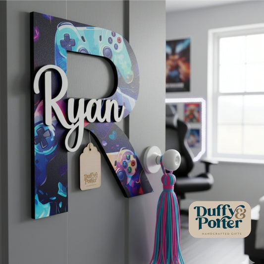 Gaming Theme Initial with Name