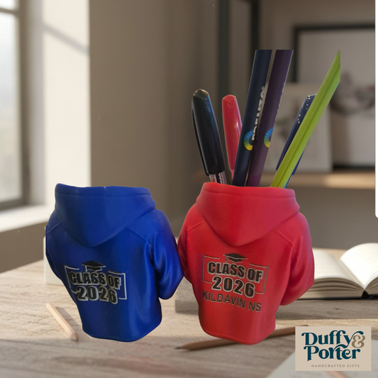Personalised Class of 26 Hoodie Pen Holder – A Keepsake for the next chapter