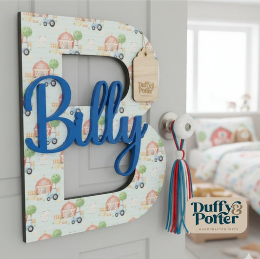 Farm Theme Initial with Name