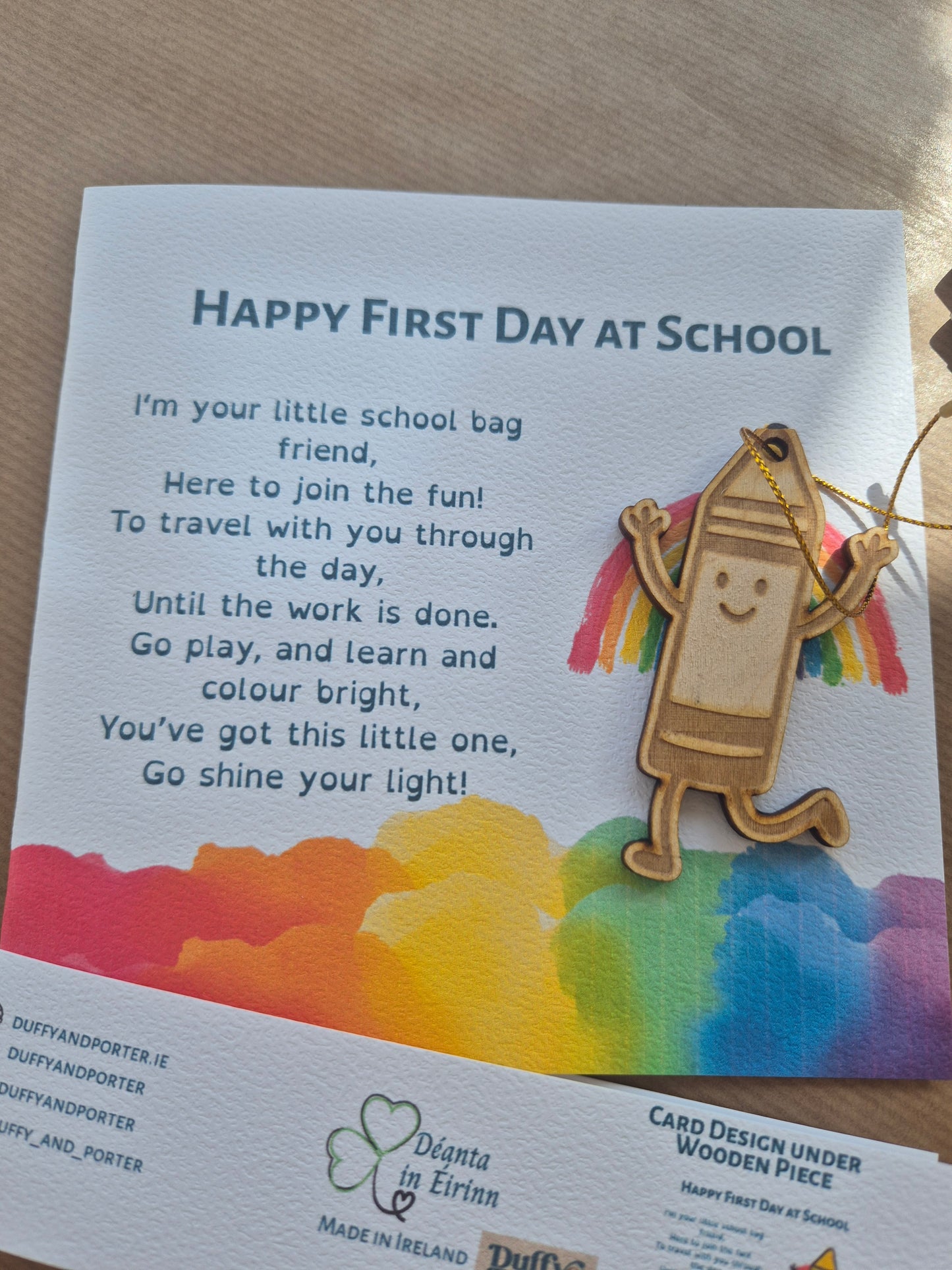 First Day at School - Le Grà Keepsake Card