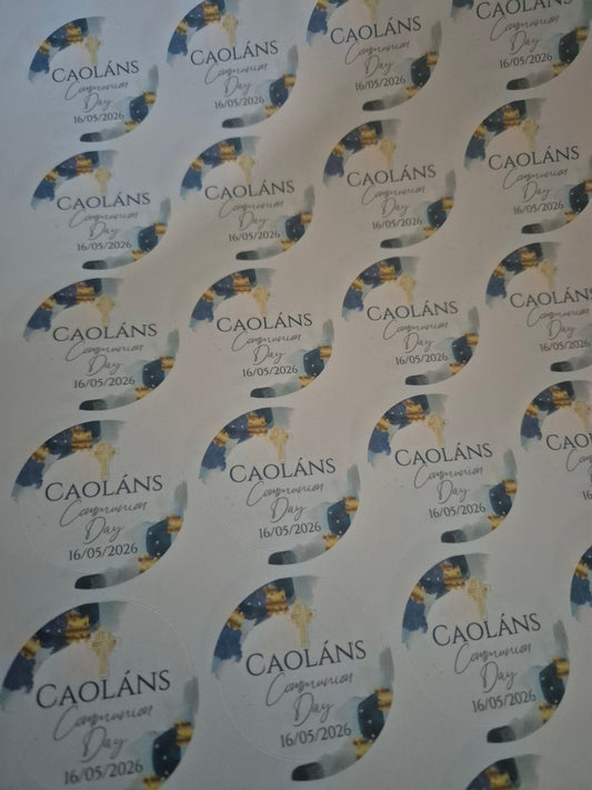 Navy and Gold Stickers