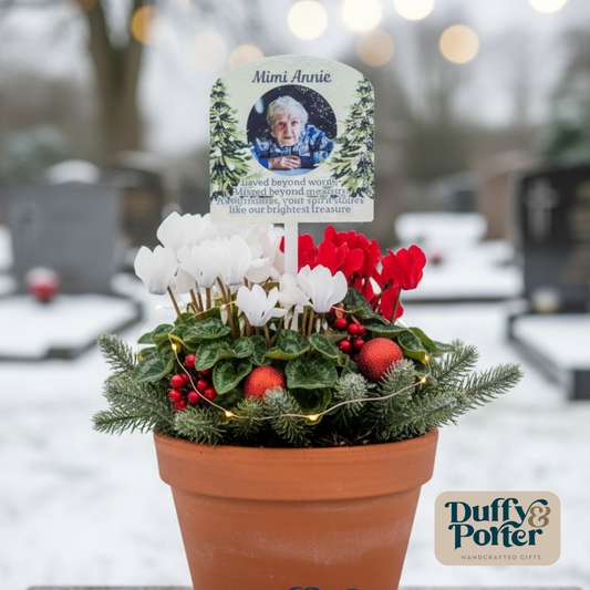 Christmas Memorial Grave or Pot Spike