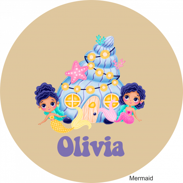 Children's Wooden Stool Mermaid