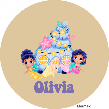 Children's Wooden Stool Mermaid