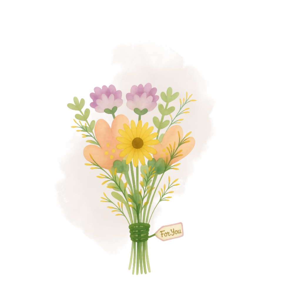 Wildflower blank - Keepsake Card
