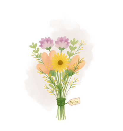 Wildflower blank - Keepsake Card