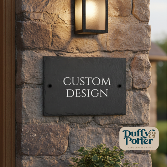 Custom Slate House Sign