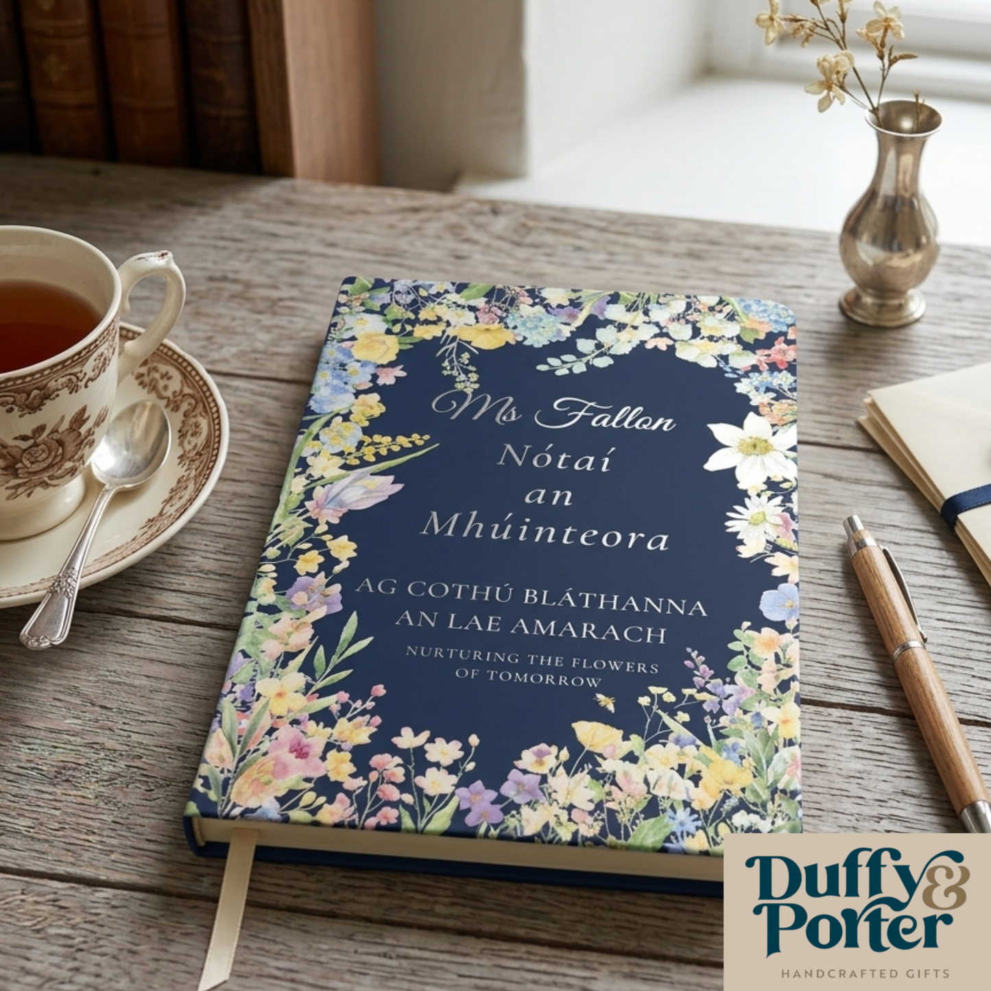 Personalised notebook "Nótaí an Mhuinteora" Navy