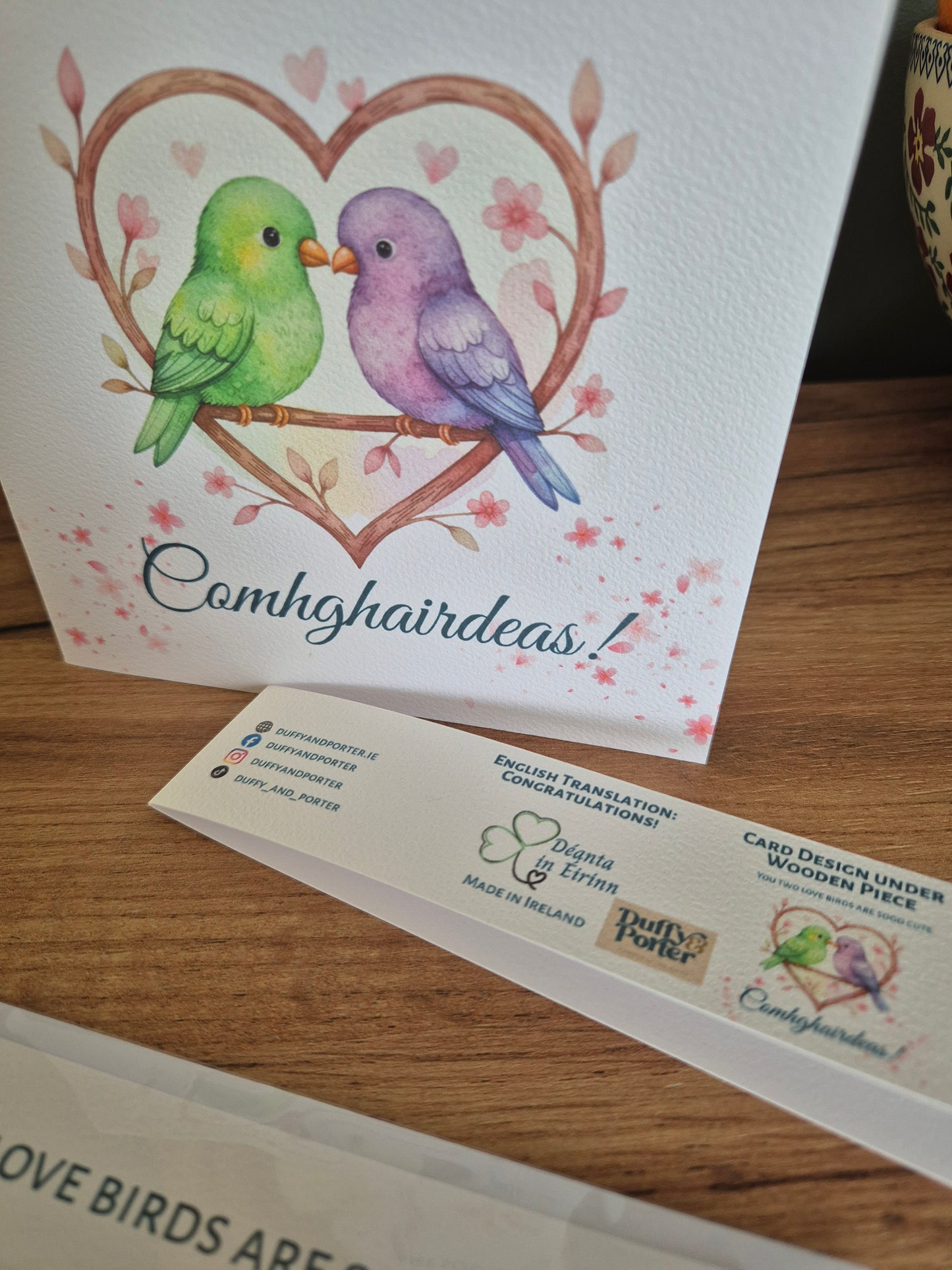 Love birds - Congratulations - Keepsake Card