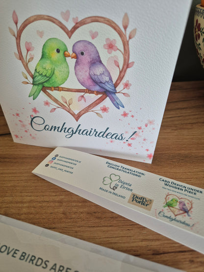 Love birds - Congratulations - Keepsake Card