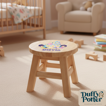 Children's Wooden Stool Mermaid