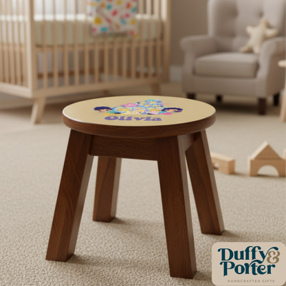 Children's Wooden Stool Mermaid