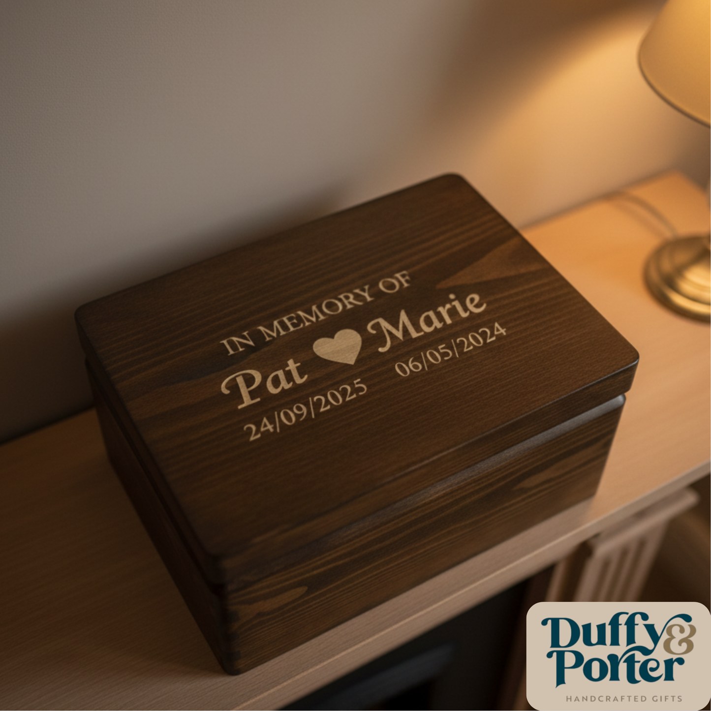 Keepsake Box Memory Box Engraved Stained