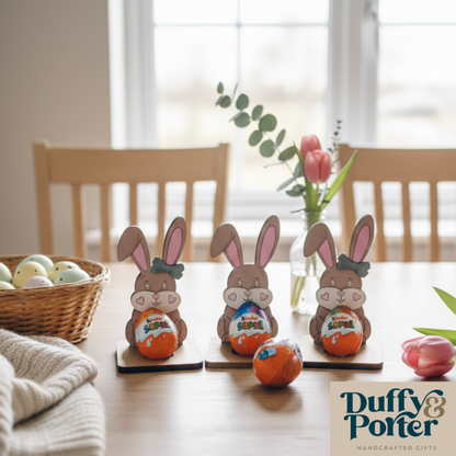 Personalised Bunny Egg holder..reversible Hold