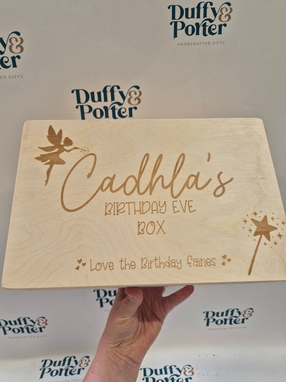Personalised Wooden Birthday Eve Box  from the fairies