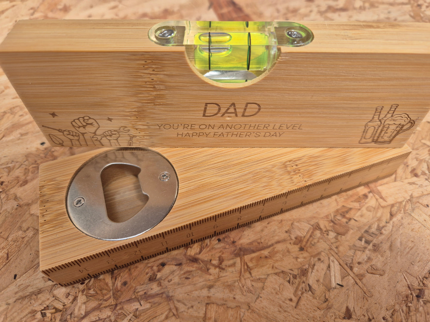 Father's Day level and Bottle opener