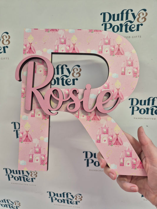 Princess Theme Initial with Name
