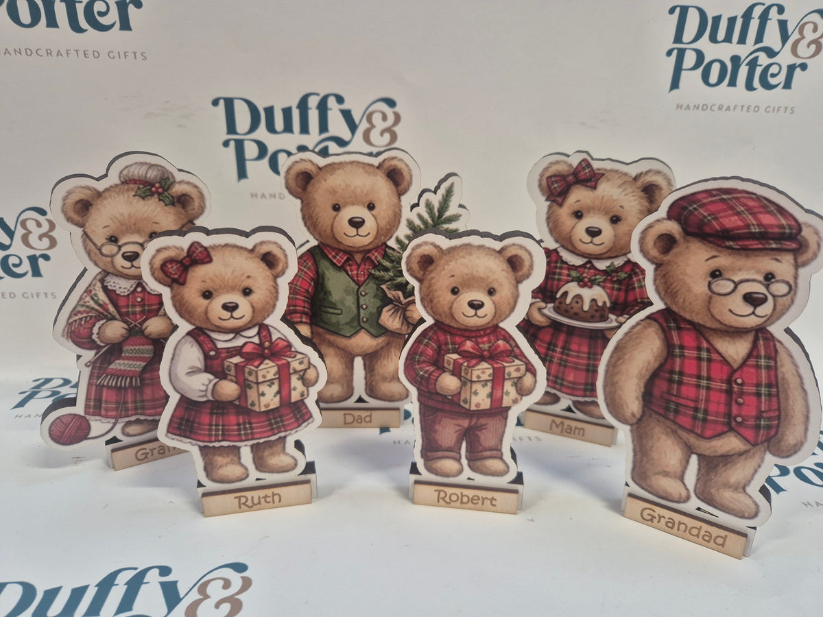 Personalised Teddy Christmas Decoration