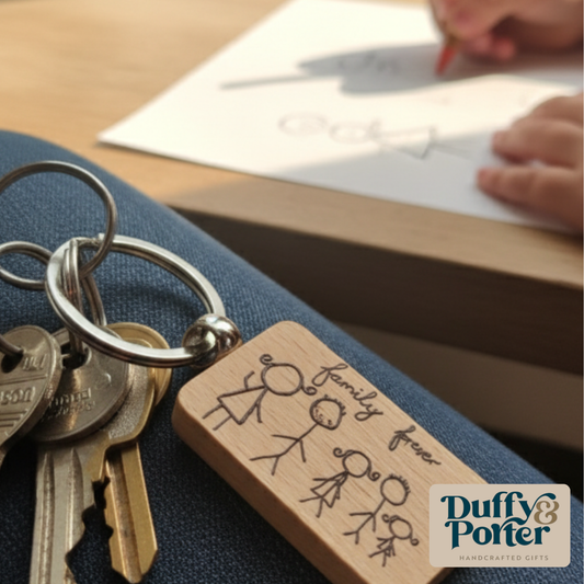 "Designed by them" Personalised Keyring