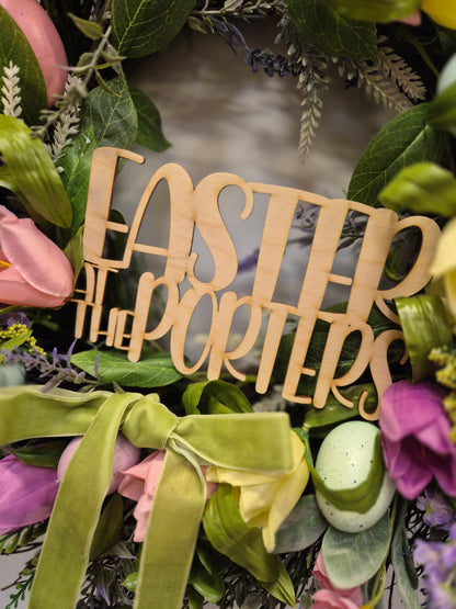 Personalised Easter Wreath insert