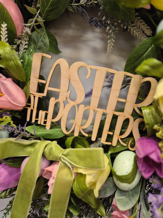 Personalised Easter Wreath insert