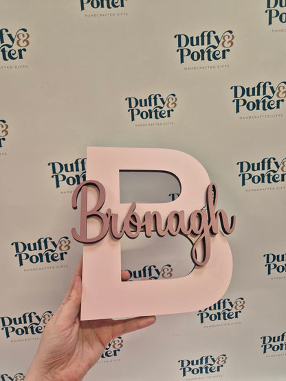 Light pink Initial with Name