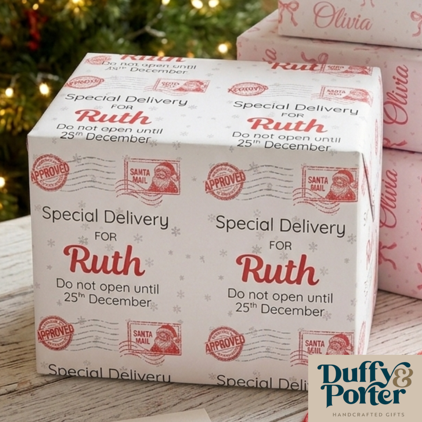 Personalised Christmas "Special Delivery" Wrapping Paper | Eco-Friendly Gift Wrap Ireland