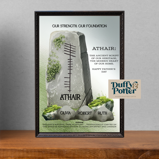 Father (Athair) Personalised Ogham print