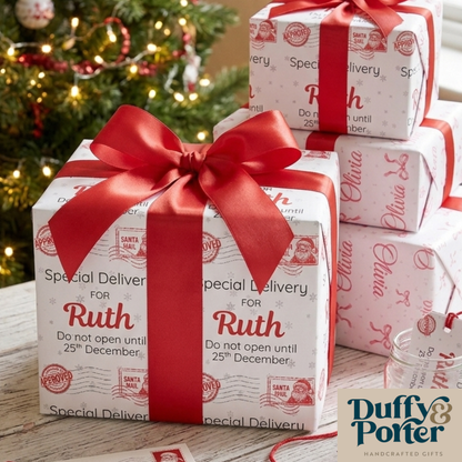 Personalised Christmas "Special Delivery" Wrapping Paper | Eco-Friendly Gift Wrap Ireland